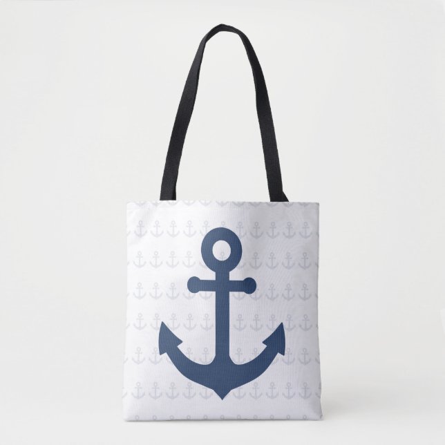 Bolso De Tela Impresión de ancla (Anverso)