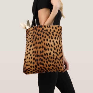 Bolso De Tela Impresión de animales con queso marrón y negro