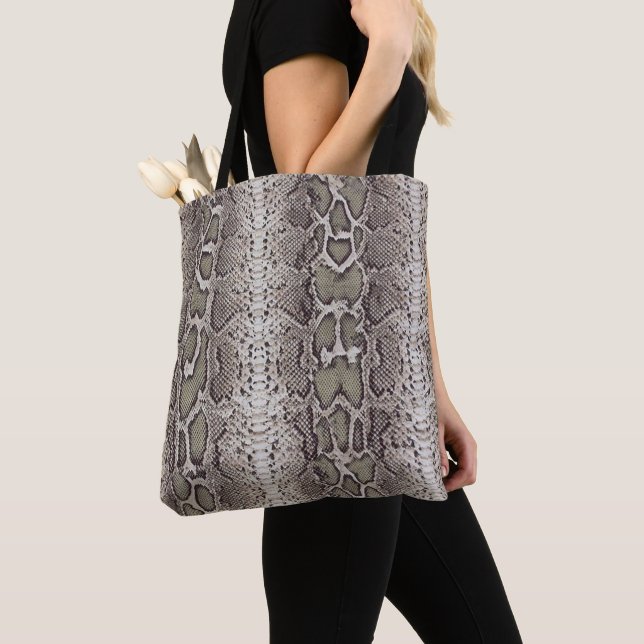 Bolso De Tela Impresión de animales de piel de serpiente (Detalle)