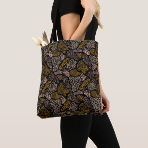 Bolso De Tela Impresión de animales de Safari marrón