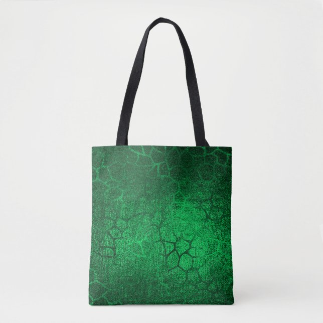 Bolso De Tela Impresión de animales verdes (Anverso)