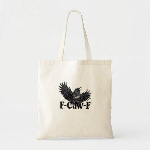 Bolso De Tela Impresión de arte de cuervo enojado F-Caw-F Cuervo