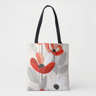 Bolso De Tela Impresión de arte floral moderno