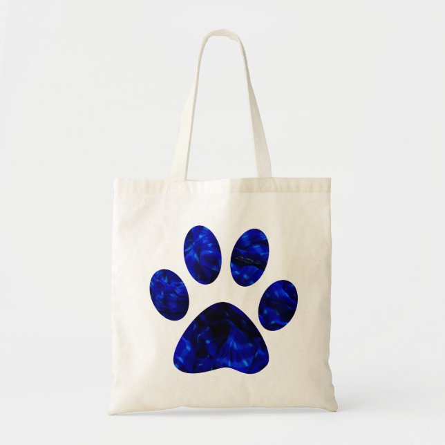 Bolso De Tela Impresión de Blue Paw (Frente)