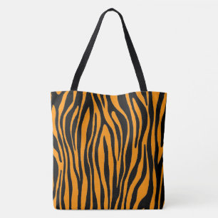 Bolso De Tela Impresión de cebra Naranja Princeton
