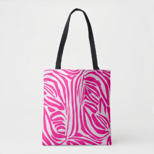 Bolso De Tela Impresión de cebra rosa