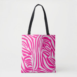 Bolso De Tela Impresión de cebra rosa
