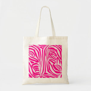 Bolso De Tela Impresión de cebra rosa