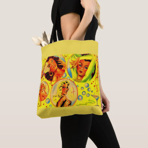 Bolso De Tela Impresión de chicas de glamour de los años 40