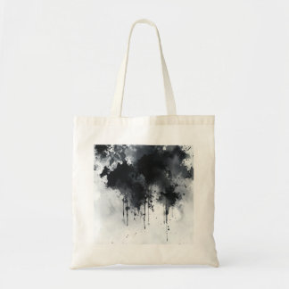 Bolso De Tela Impresión de color blanco y negro 2 Totes