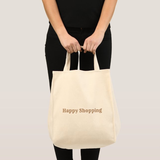 Bolso De Tela Impresión de compras felices para equipaje de comp (Anverso (producto))