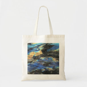 Bolso De Tela Impresión de cristal de color azul oscuro amarillo