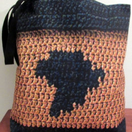 Bolso De Tela Impresión de crochet de textura única en África