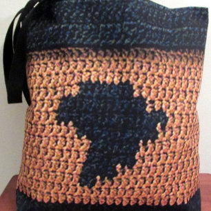 Bolso De Tela Impresión de crochet de textura única en África