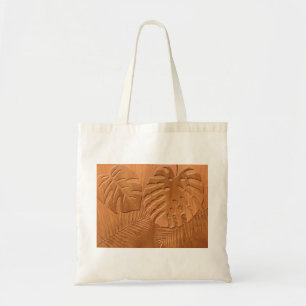 Bolso De Tela Impresión de Foliage de madera tallada