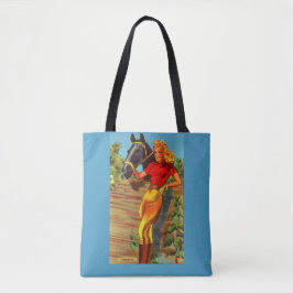 Bolso De Tela Impresión de galas y caballos de los años 40