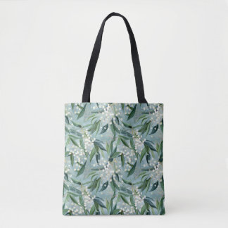 Bolso De Tela Impresión de Gypsophila y Eucalyptus