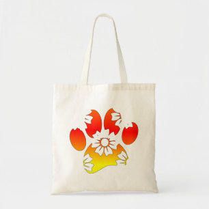 Bolso De Tela Impresión de hojas de perro con flores