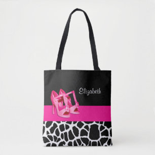 Bolso De Tela Impresión de jirafas de jirafa tieso zapatos y nom