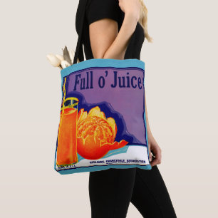 Bolso De Tela Impresión de la etiqueta de la caja del naranja de