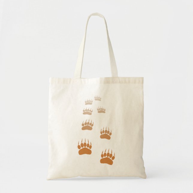 Bolso De Tela Impresión de la hoja del oso pardo degradado (Frente)