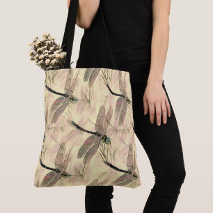 Bolso De Tela Impresión de la libélula vintage