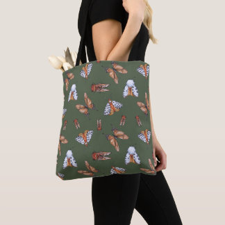 Bolso De Tela Impresión de la naturaleza de la polilla y la mari