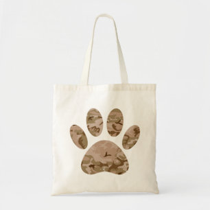 Bolso De Tela Impresión de las garras de perro del desierto Camo
