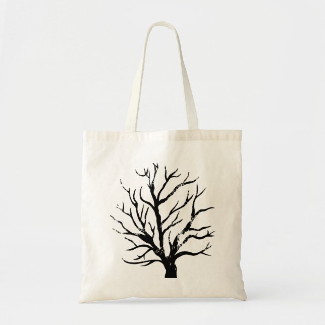 Bolso De Tela Impresión de león de árbol otoñal (Frente)