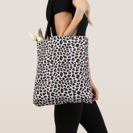 Bolso De Tela Impresión de leopardo blanco