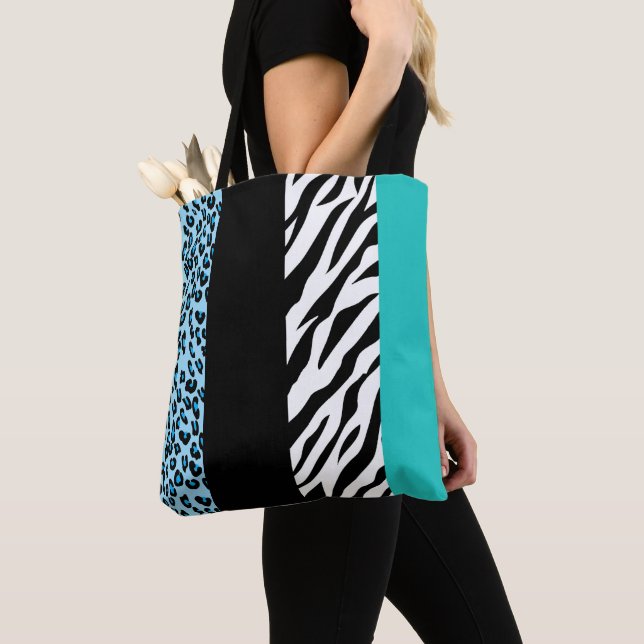 Bolso De Tela Impresión de leopardo, impresión de cebra, impresi (Detalle)