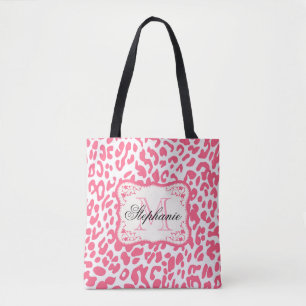Bolso De Tela Impresión de leopardo rosa