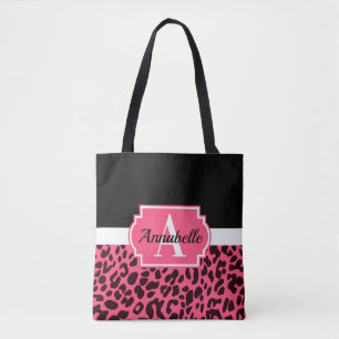 Bolso De Tela Impresión de leopardo rosa
