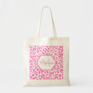 Bolso De Tela Impresión de leopardo rosa