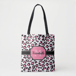 Bolso De Tela Impresión de leopardo rosa