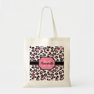 Bolso De Tela Impresión de leopardo rosa