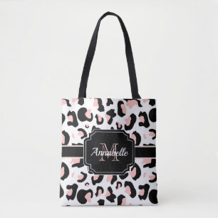 Bolso De Tela Impresión de leopardo rosa