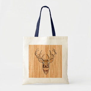 Bolso De Tela Impresión de madera del grano de la cola blanca d