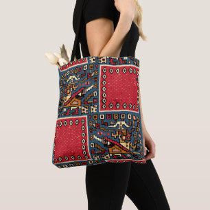Bolso De Tela Impresión de patrón moche peruano precolombino