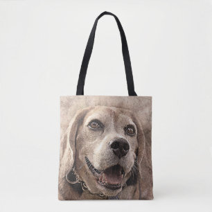 Bolso De Tela Impresión de perro abstracta