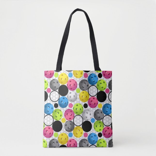 Bolso De Tela Impresión de Pickleball (Anverso)