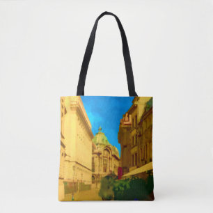 Bolso De Tela Impresión de pintura digital Bucarest Pallace