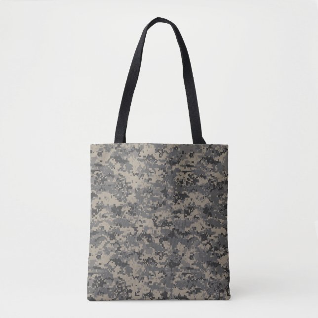 Bolso De Tela Impresión de píxel del ejército militar de camufla (Anverso)