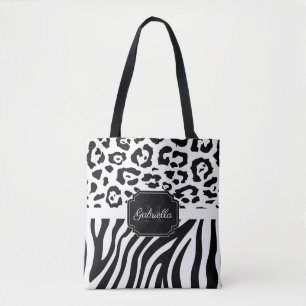 Bolso De Tela Impresión de plomo / impresión de cebra