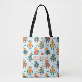 Bolso De Tela Impresión de Robot Personalizable Lindo