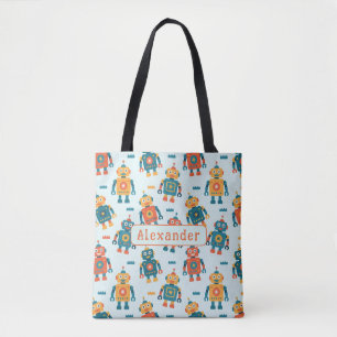 Bolso De Tela Impresión de Robot Personalizable Lindo