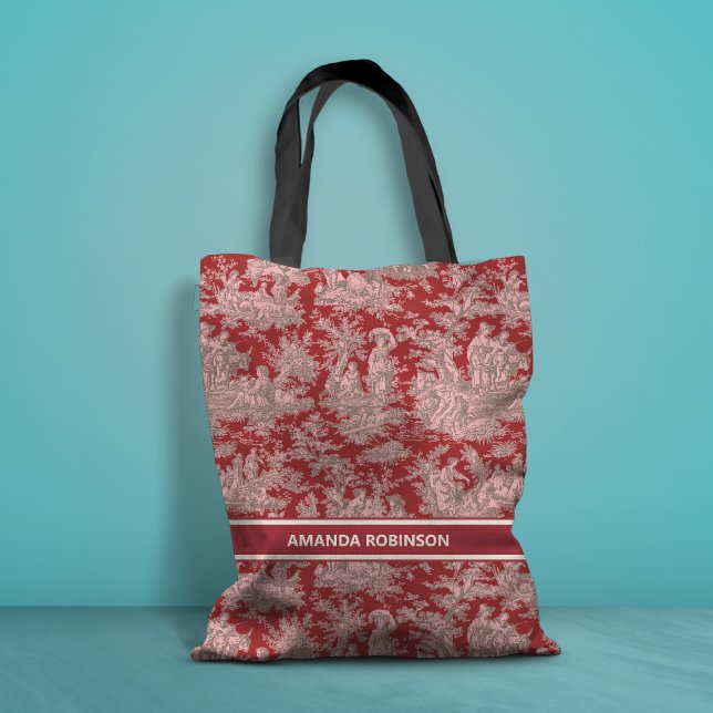 Bolso De Tela Impresión de tela rosa rosa de jouy (Subido por el creador)