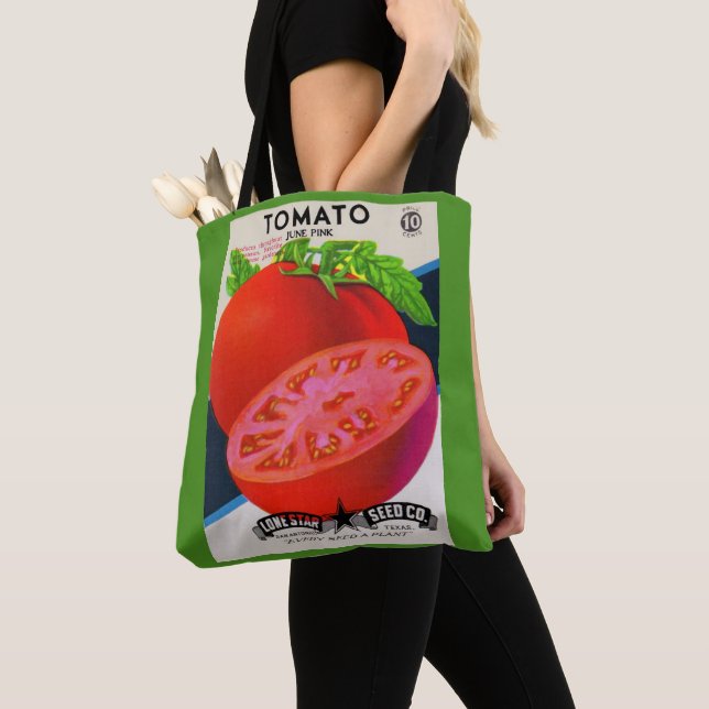 Bolso De Tela Impresión de tomate en paquetes de semillas de los (Detalle)