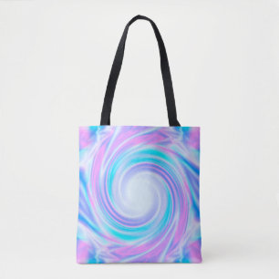 Bolso De Tela Impresión de tonos áridos líquido y púrpura pastel