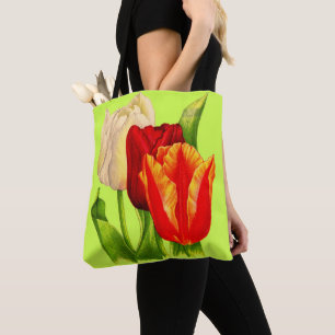 Bolso De Tela impresión de tulipanes